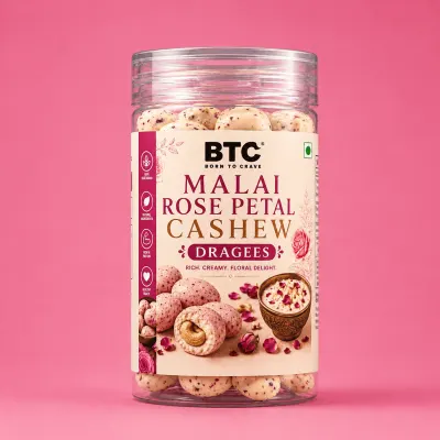 Malai Rose Petal Cashew Dragees